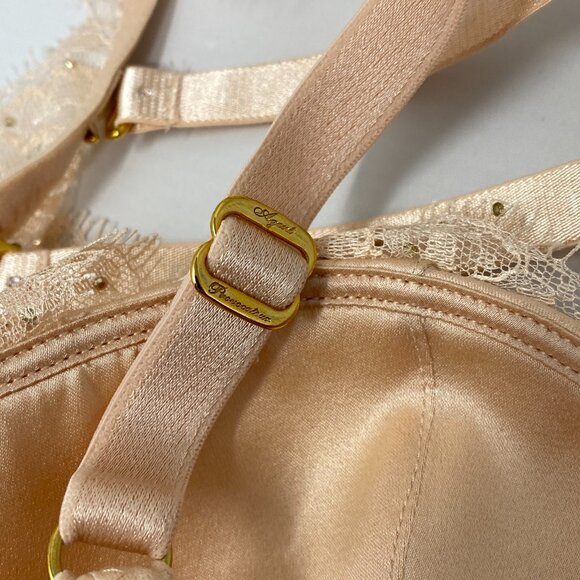 Agent Provocateur Davinah Nude Swarowski Bra 34D New - Picture 14 of 16